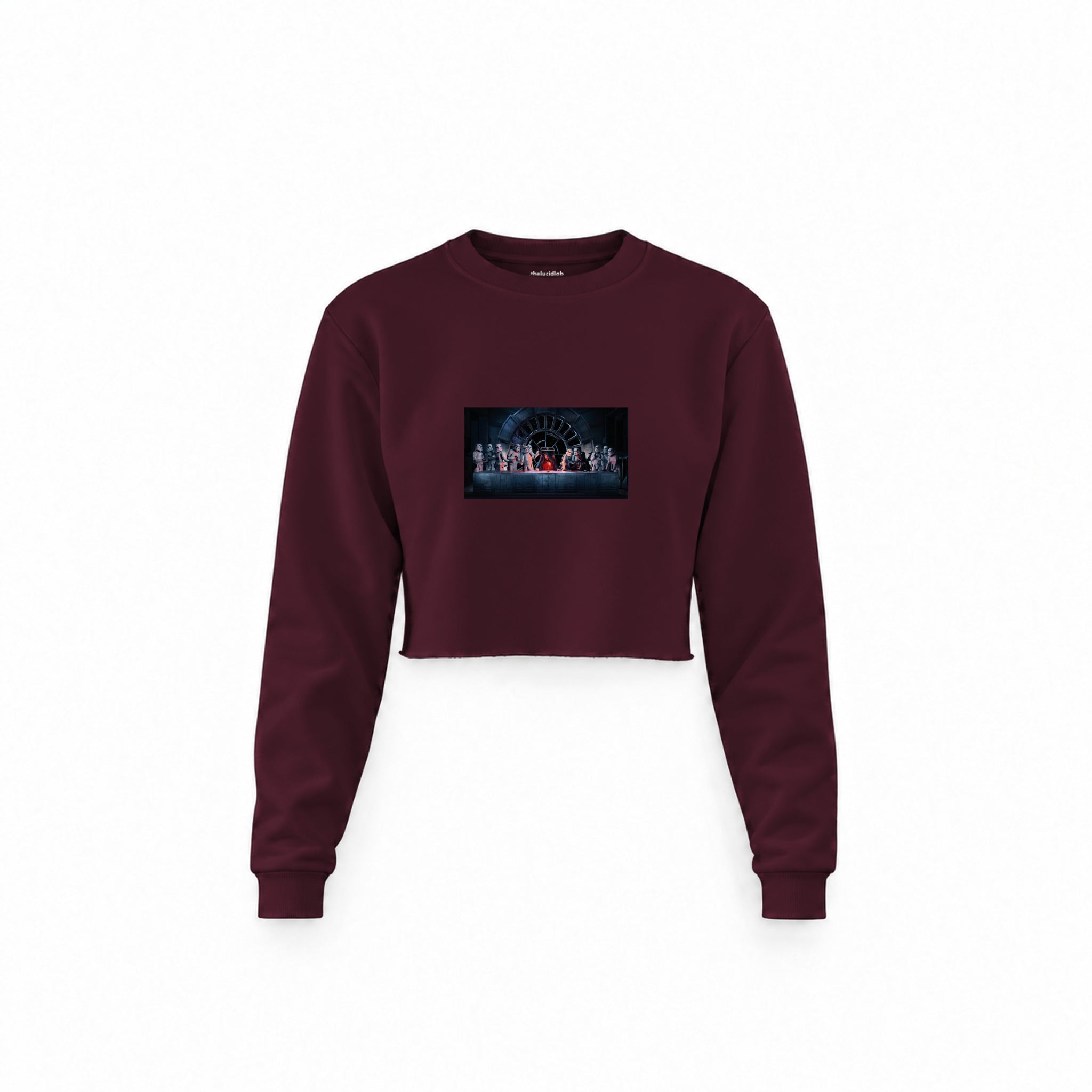 Star Wars Last Supper Crop Sweatshirt — Bordo — Görsel 1