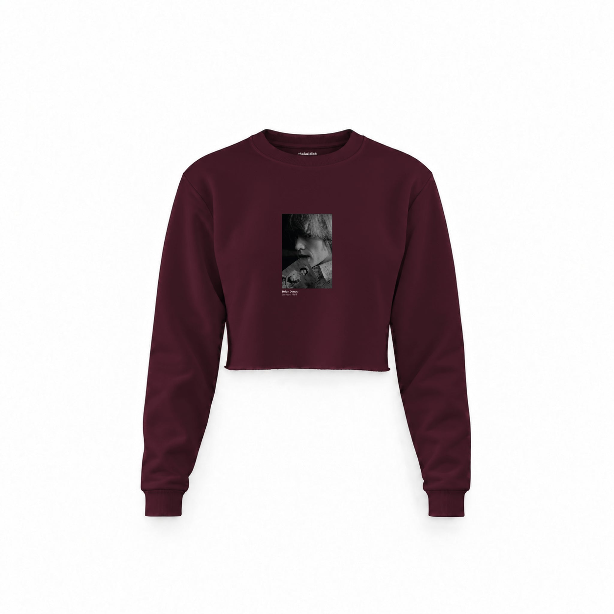 Brian Jones London 1966 Crop Sweatshirt — Bordo — Görsel 1