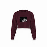 Jimi Hendrix Falkoner Centret Copenhagen 1969 Crop Sweatshirt — Bordo — Görsel 1