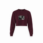 Keith Richards Montauk New York 1975 Crop Sweatshirt — Bordo — Görsel 1