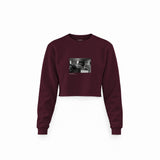 Keith Richards Montauk New York 1975 Crop Sweatshirt — Bordo — Görsel 1