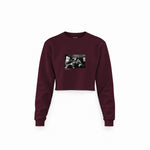 Led Zeppelin Limo Los Angeles 1971 Crop Sweatshirt — Bordo — Görsel 1