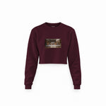 Son Akşam Yemeği Crop Sweatshirt — Bordo — Görsel 1