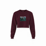 The Green Wave Crop Sweatshirt — Bordo — Görsel 1