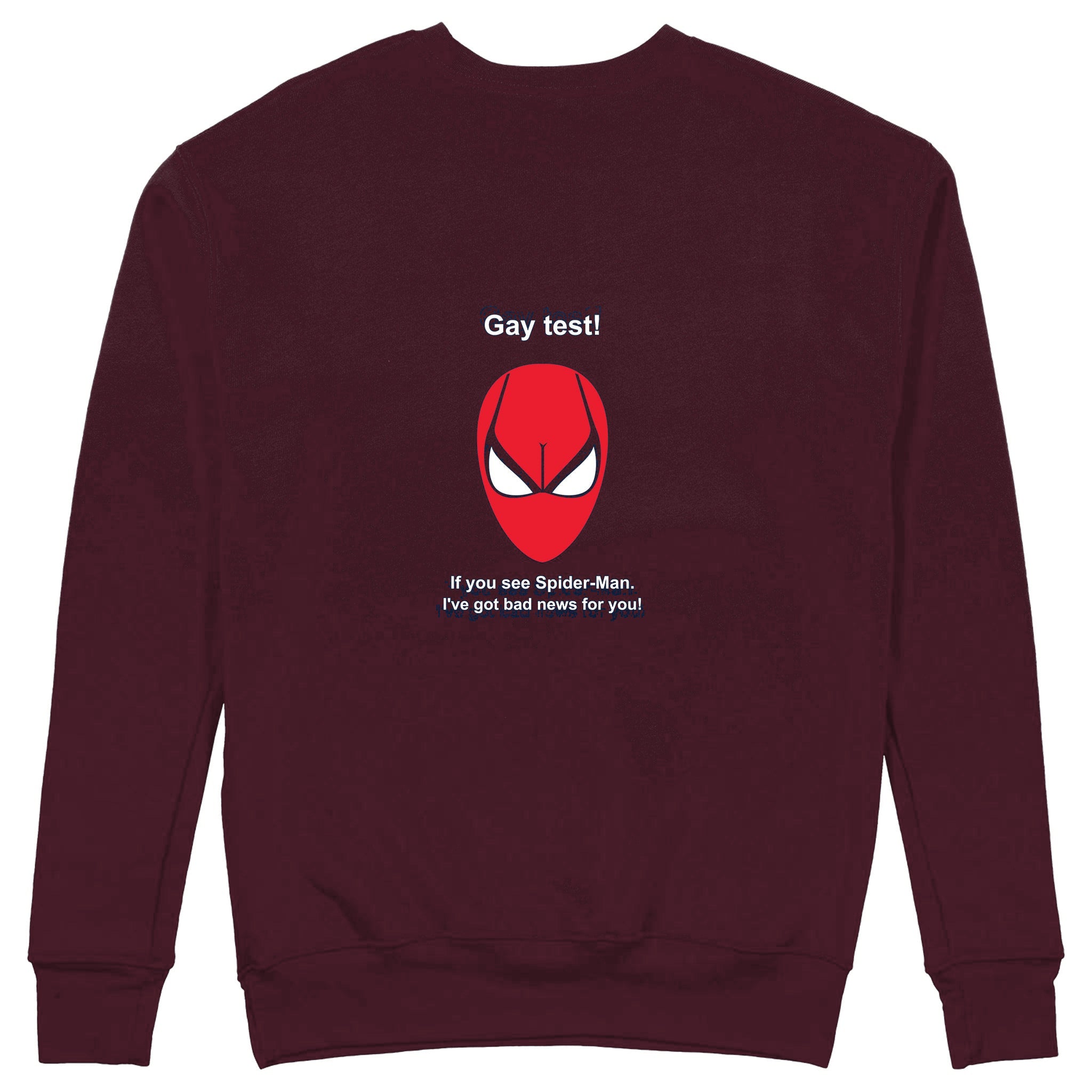 Gay Test - Spider-Man Sweatshirt — Bordo — Görsel 1