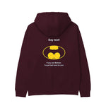 Gay Test - Batman Hoodie — Bordo — Görsel 1