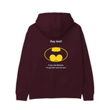 Gay Test - Batman Hoodie — Bordo — Görsel 1