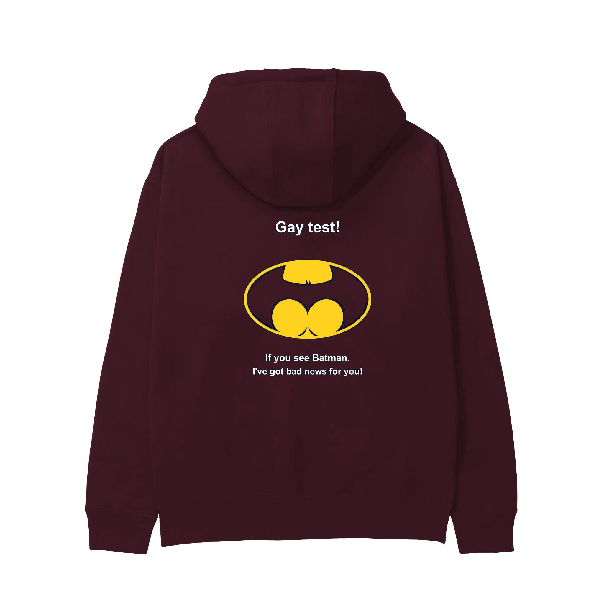Gay Test - Batman Hoodie — Bordo — Görsel 1