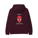 Gay Test - Spider-Man Hoodie — Bordo — Görsel 1