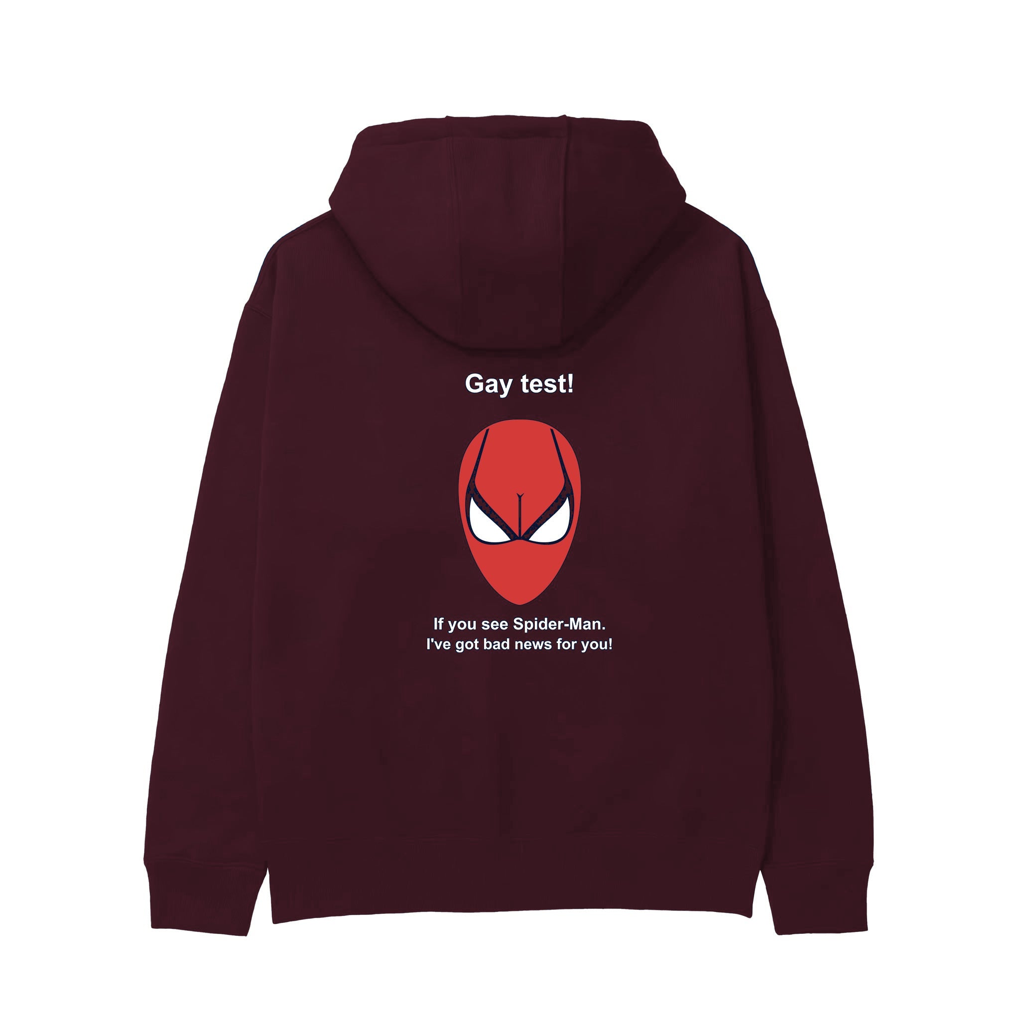 Gay Test - Spider-Man Hoodie — Bordo — Görsel 1
