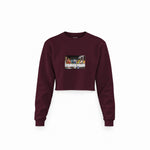 Champions Last Supper Crop Sweatshirt — Bordo — Görsel 1