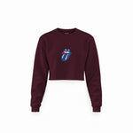 The Rolling Stones Blue Crop Sweatshirt — Bordo — Görsel 1