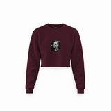 Vito Corleone Crop Sweatshirt — Bordo — Görsel 1