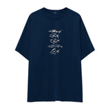 Sketches of Fish Oversize Tişört