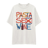 Pasta Sex Wine Oversize Tişört