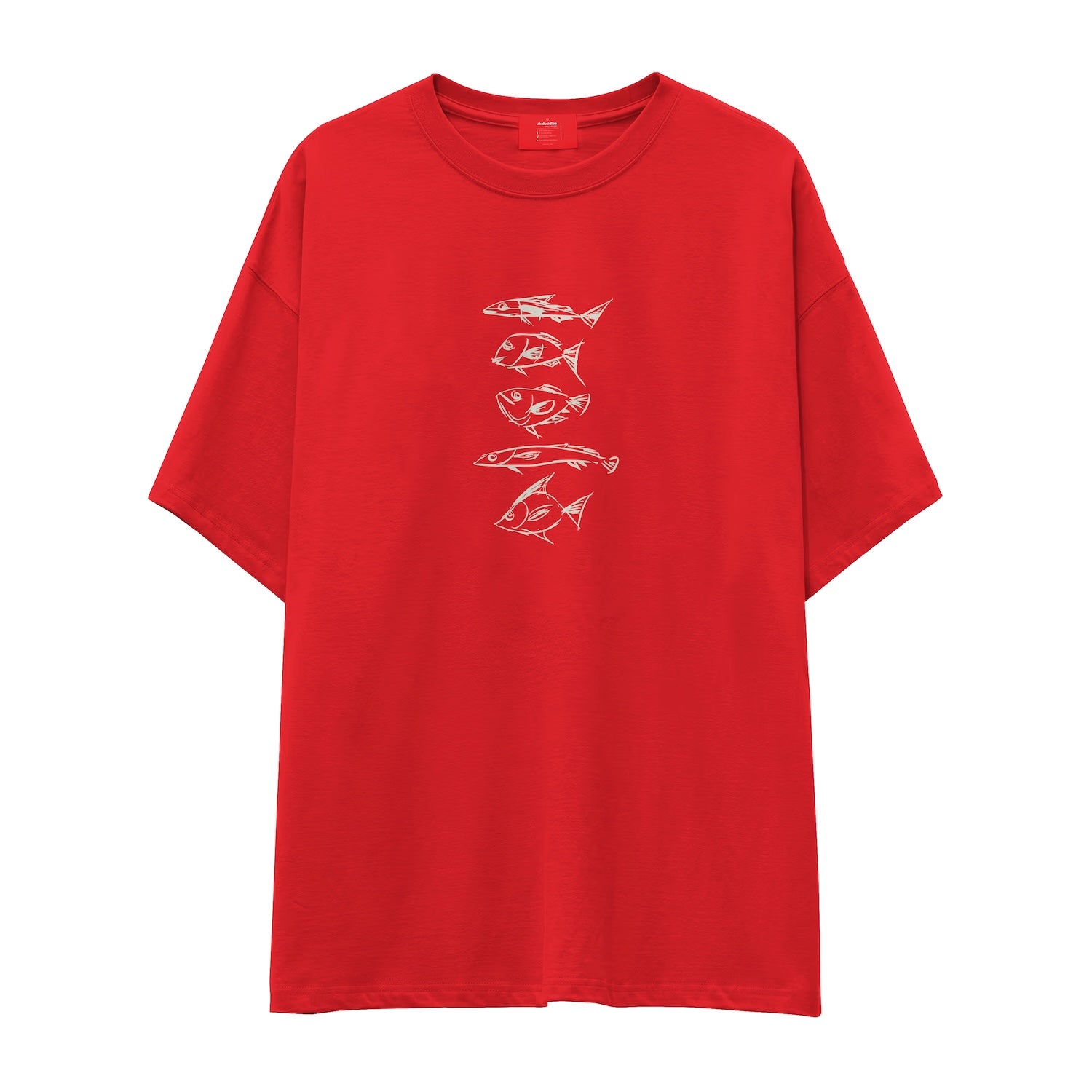 Sketches of Fish Oversize Tişört