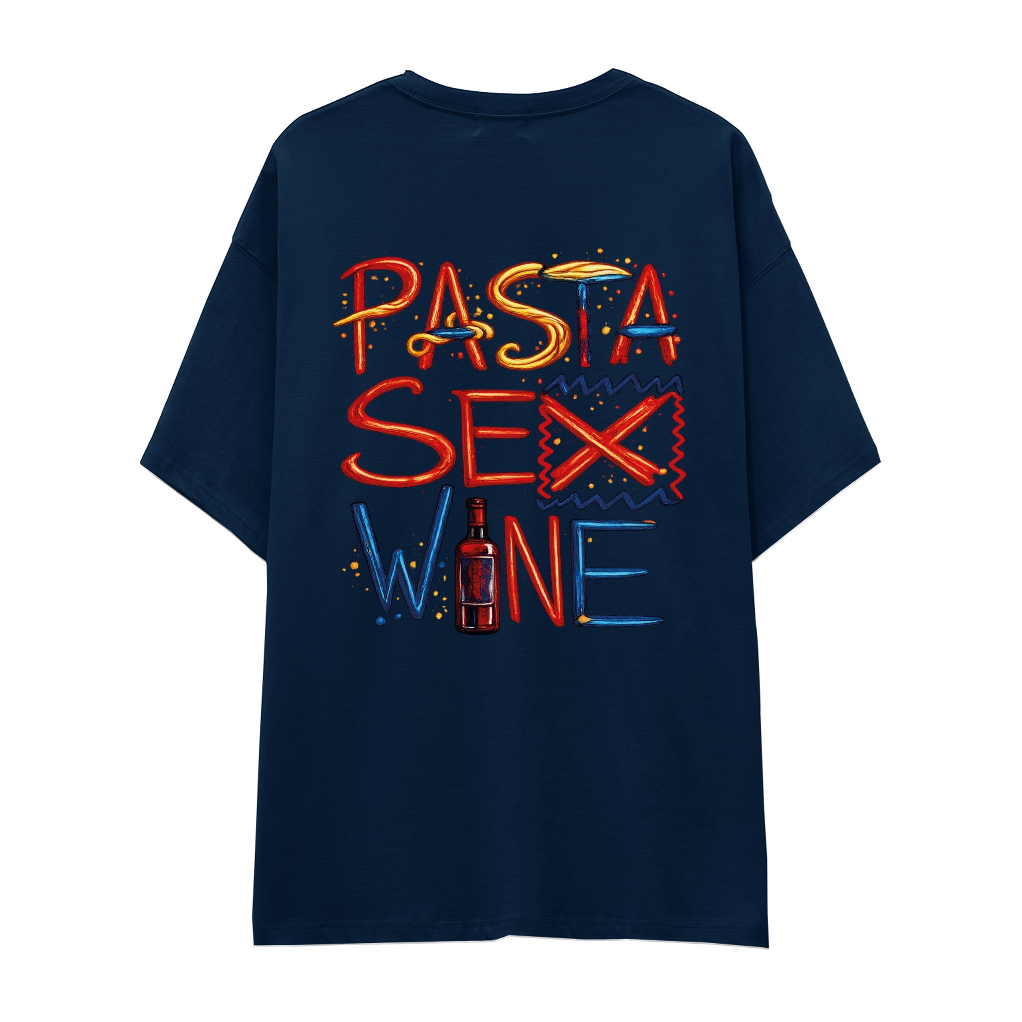 Pasta Sex Wine Oversize Tişört