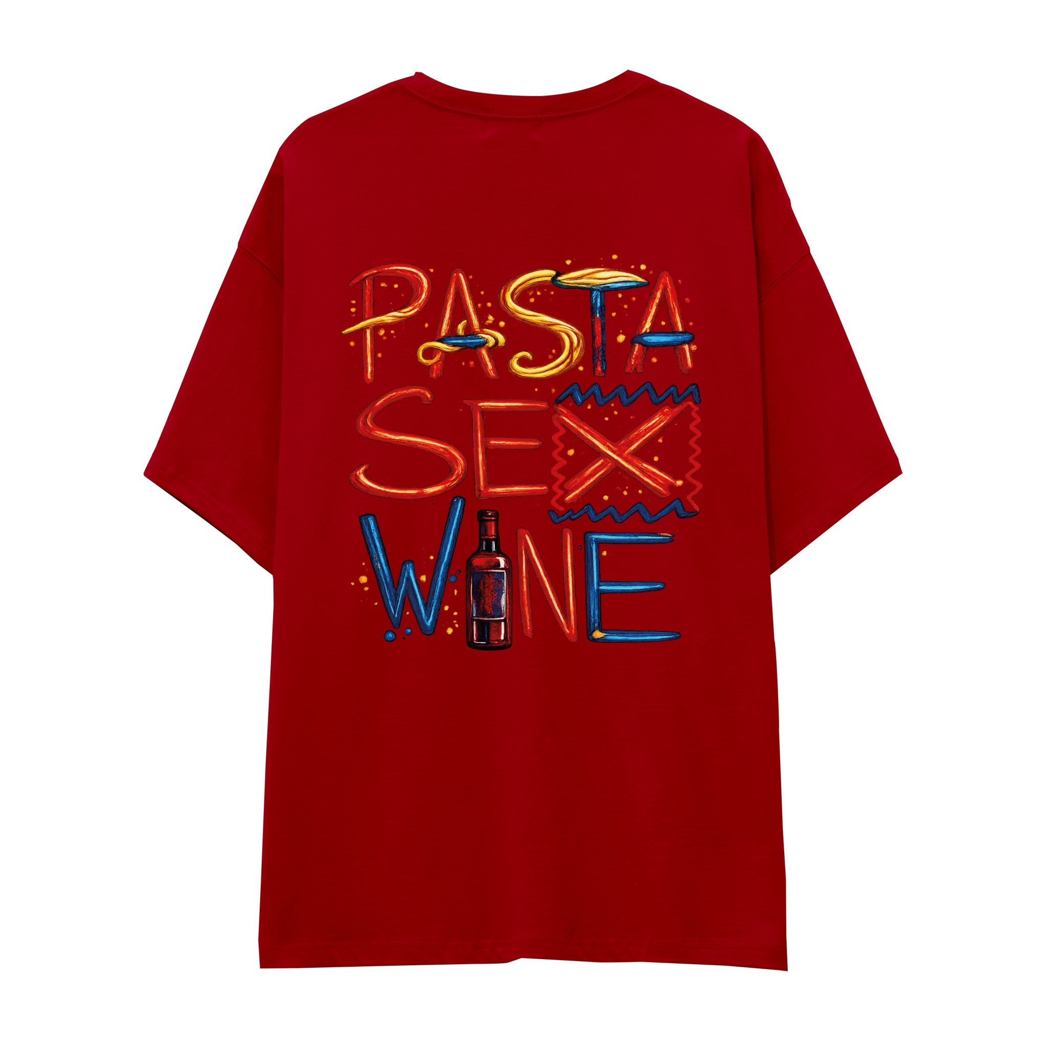 Pasta Sex Wine Oversize Tişört
