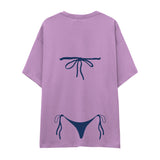 Navy Blue Bikini Oversize Tişört