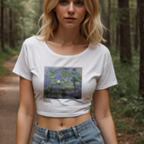 Water Lilies Crop Tişört