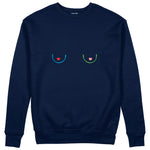 Boobs & Hearts Sweatshirt Lacivert Ön