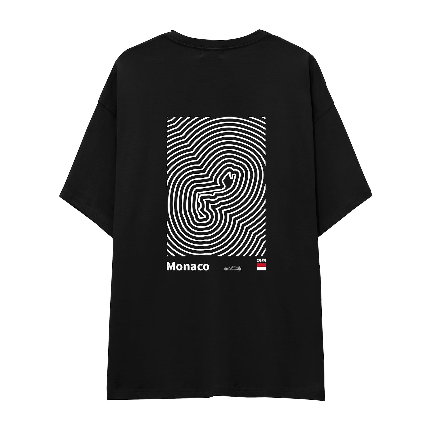 Circuit de Monaco Artwork Oversize Tişört