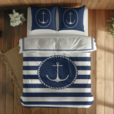 Sailor Badge & Dümen / Blue Çift Taraflı Nevresim Takımı