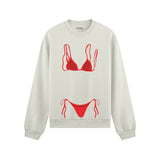 Red Bikini Oversize Sweatshirt
