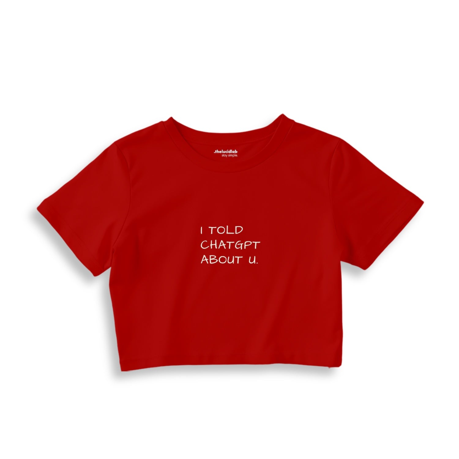 I Told ChatGPT About U Crop Tişört
