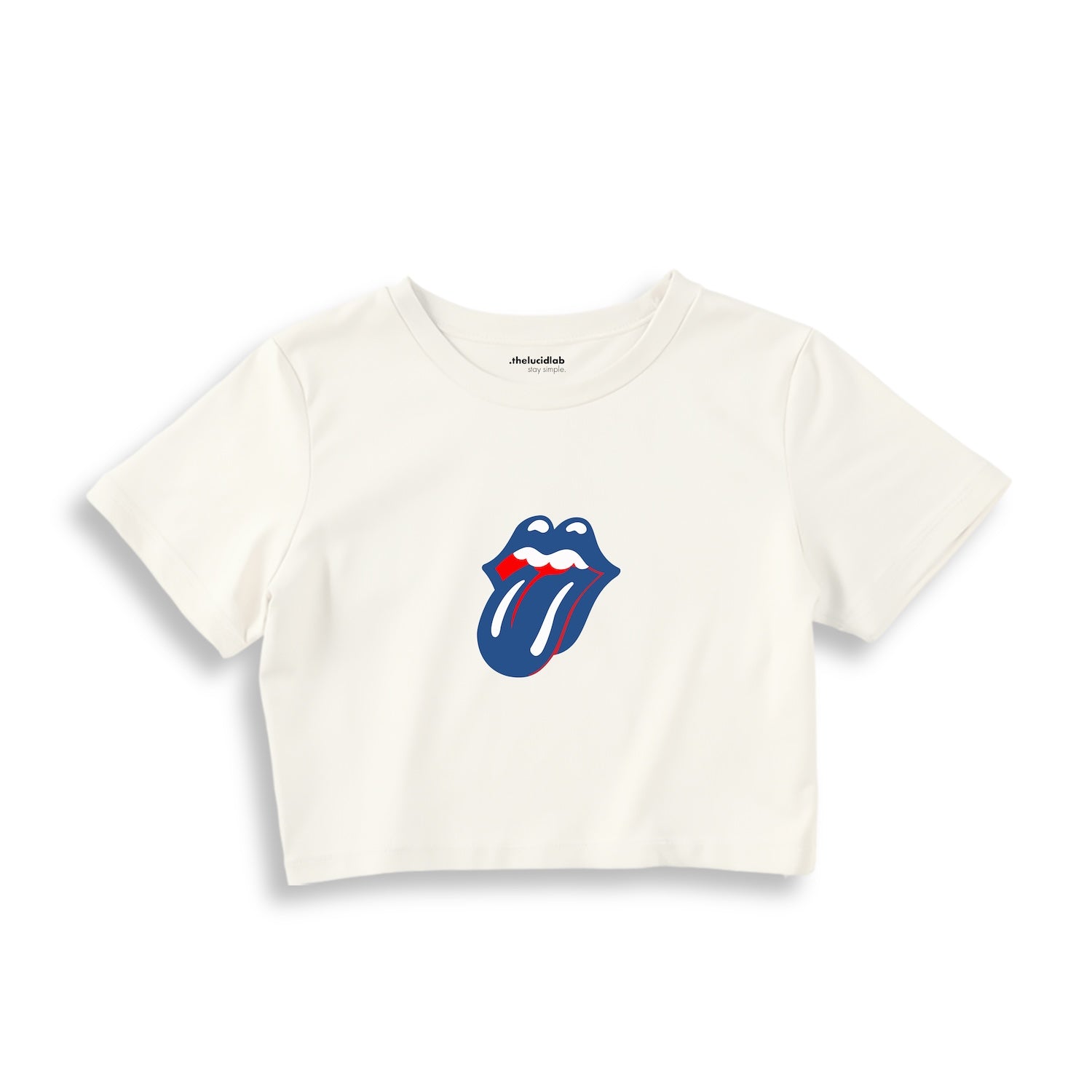 The Rolling Stones Blue Crop Tişört