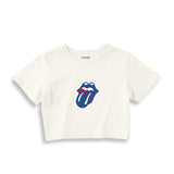 The Rolling Stones Blue Crop Tişört