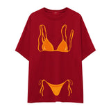 Orange Bikini Oversize Tişört