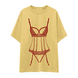 Bordeaux Silhouette Oversize Tişört