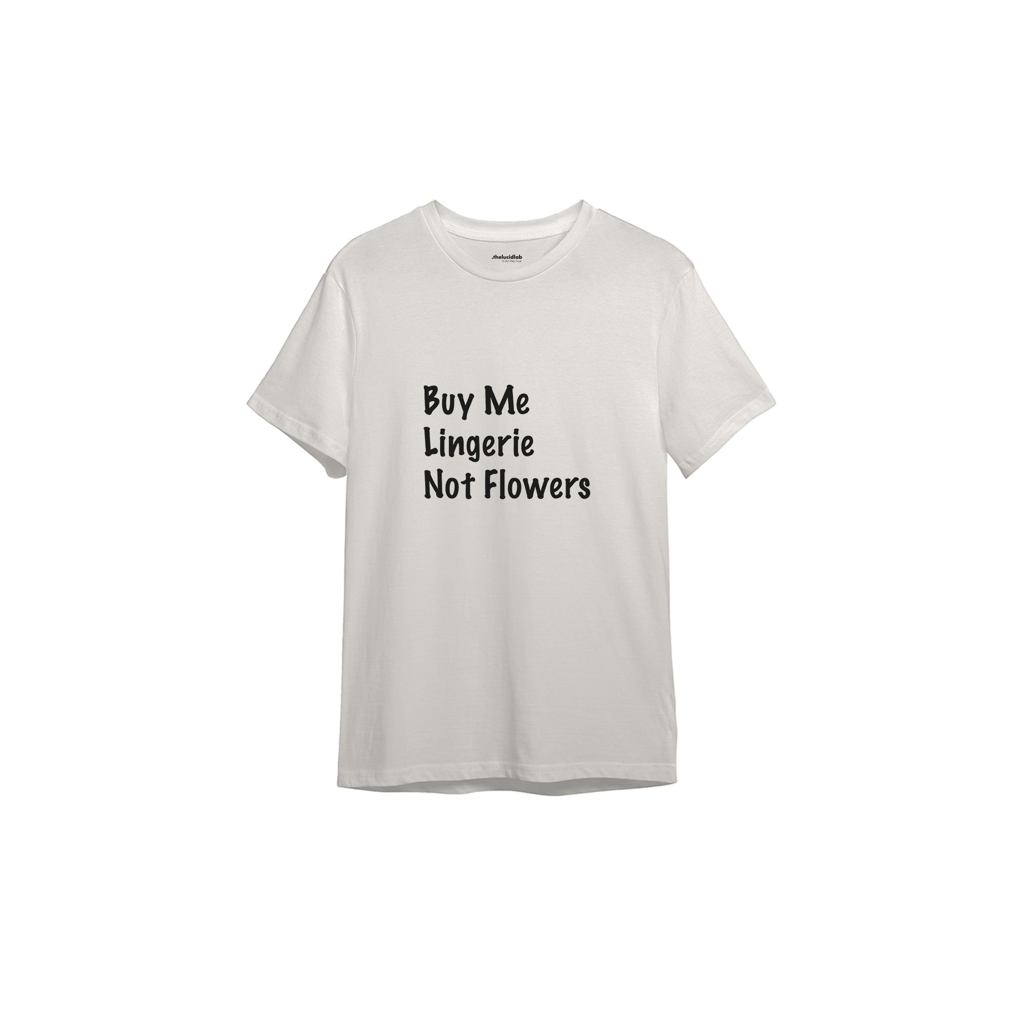 Buy Me Lingerie Tişört — Ekru