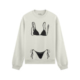 Black Bikini Oversize Sweatshirt