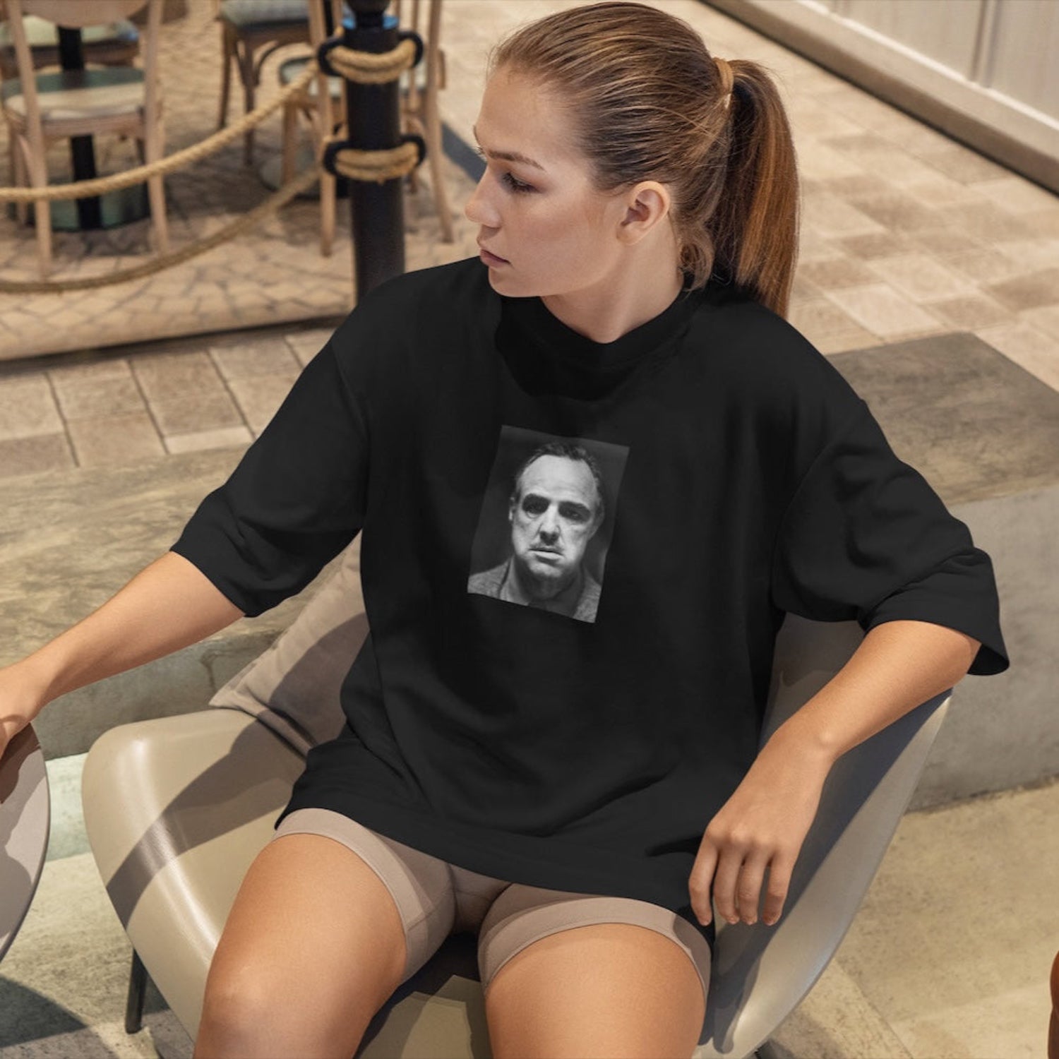 Marlon Brando / Godfather 1972 Oversize Tişört