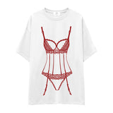 Bordeaux Silhouette Oversize Tişört