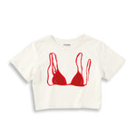 Red Bikini Crop Tişört