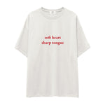 Soft Heart Sharp Tongue Oversize Tişört