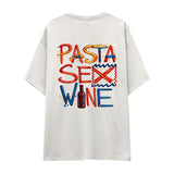 Pasta Sex Wine Oversize Tişört