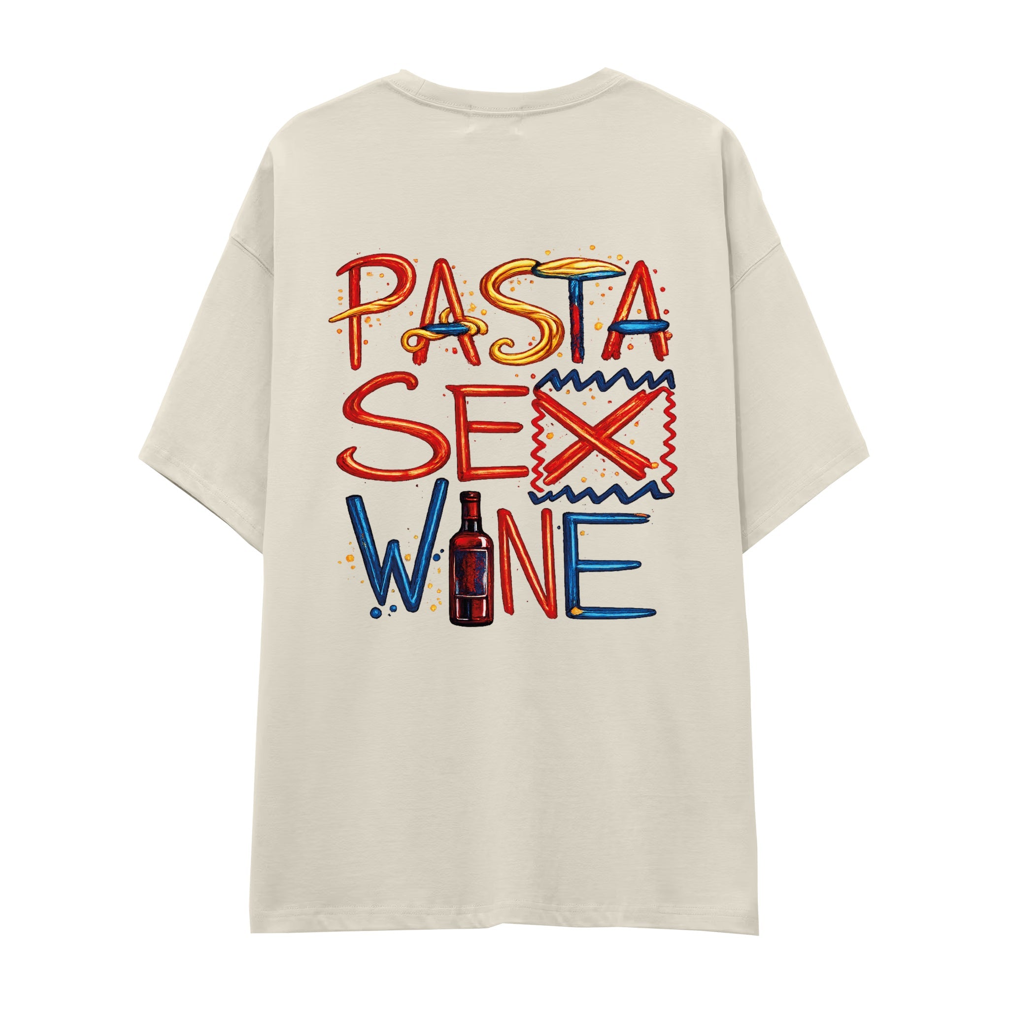 Pasta Sex Wine Oversize Tişört
