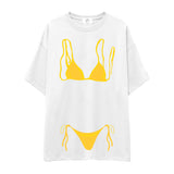 Yellow Bikini Oversize Tişört