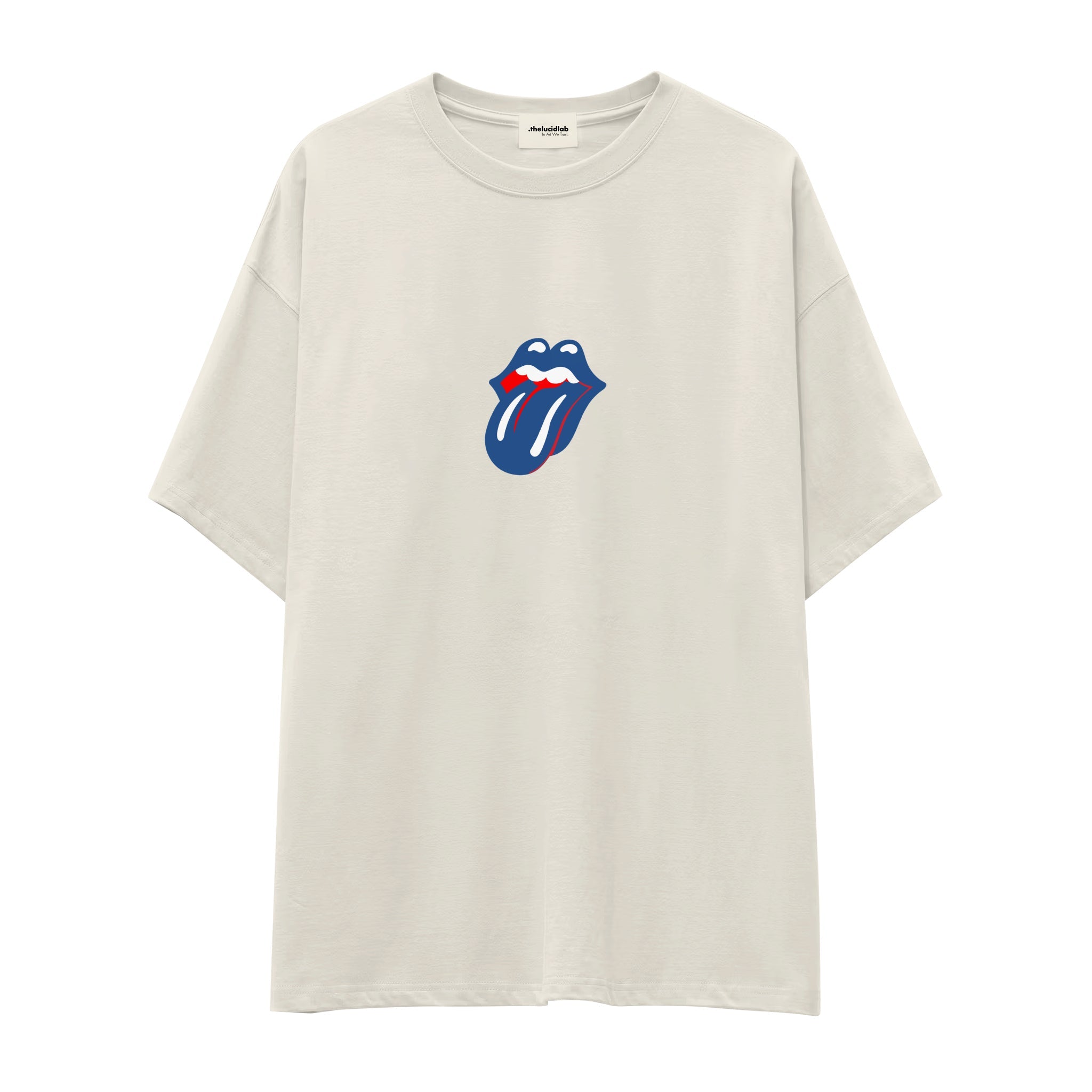 The Rolling Stones Blue Oversize Tişört