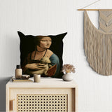 Lady with an Ermine / Leonardo da Vinci Kırlent Kılıfı