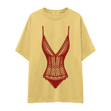 Bordeaux Contour Oversize Tişört