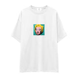 Andy Warhol / Marilyn Monroe Blue Oversize Tişört