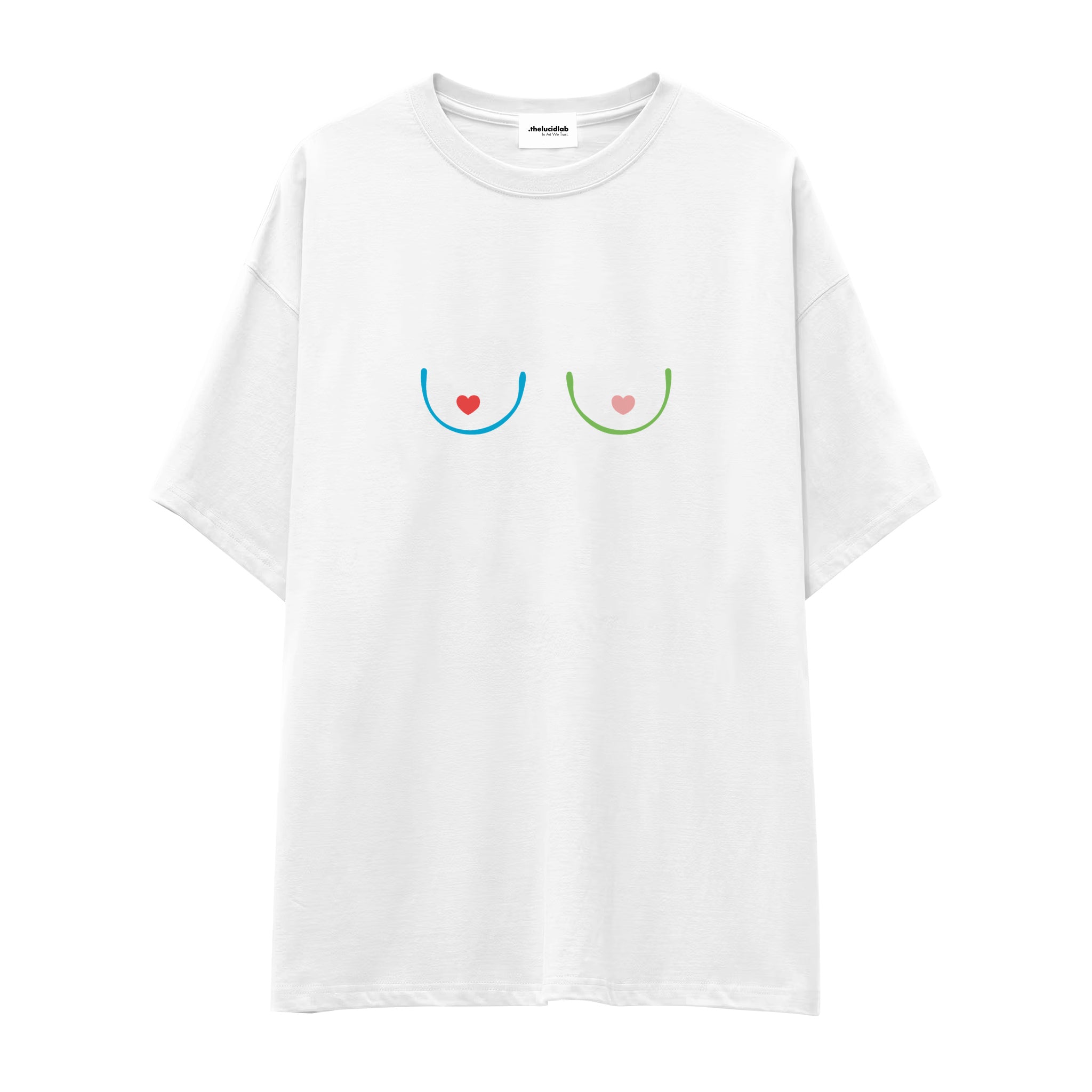 Boobs & Hearts Oversize Tişört