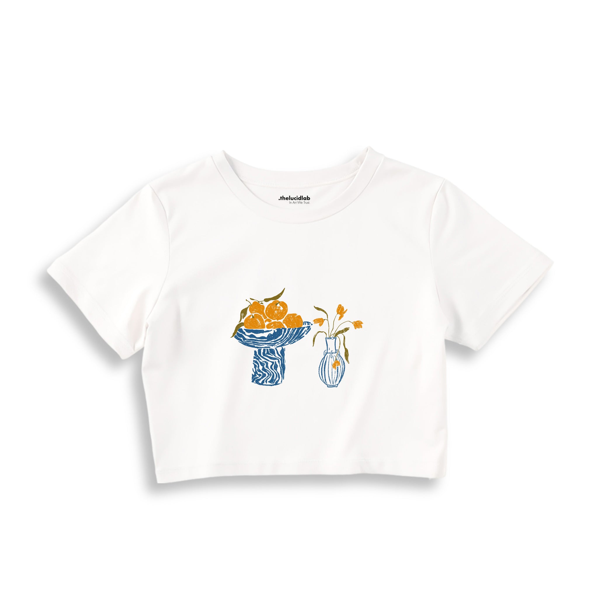 Dolce Calma Crop Tişört — Beyaz