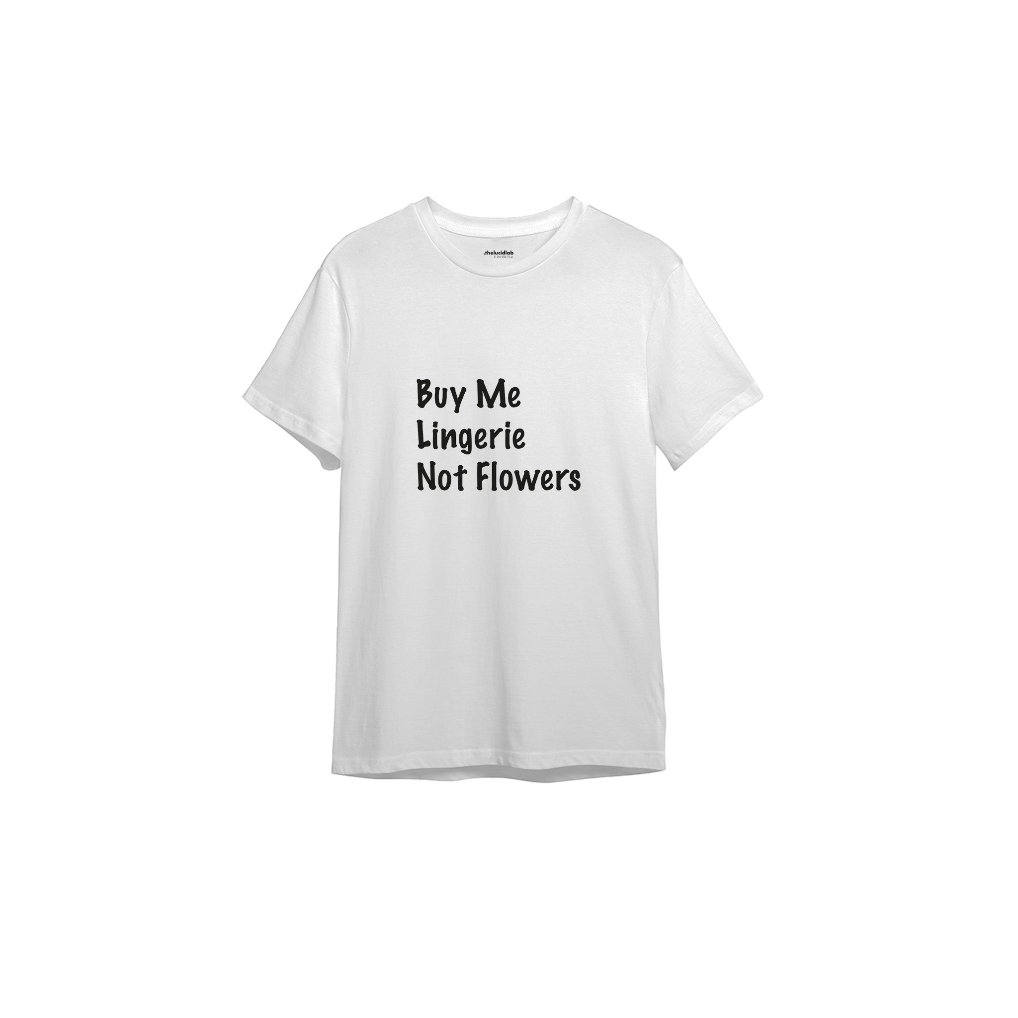 Buy Me Lingerie Tişört — Beyaz