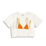 Orange Bikini Crop Tişört